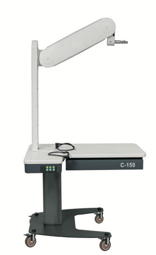 C-150 Ophthalmic Combined Table Unit - All-in-One Eye Exam Station with Swing Arm & Drawer