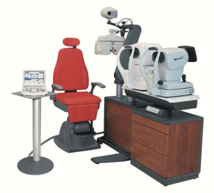 YDL-930 Ophthalmic Combination Unit - Motorized Eye Exam Chair and Table System with Sliding Desktop