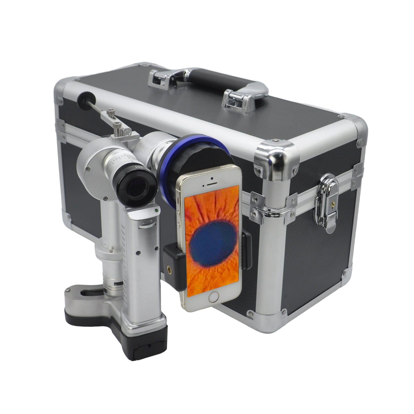 Professional Portable LED Slit Lamp - Dual Lithium Batteries & 10X/16X Magnification - Handheld Ophthalmic Microscope